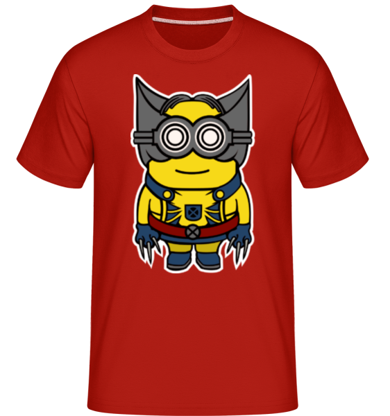 Minion Wolverin -  Shirtinator tričko pro pány - Červená - Napřed