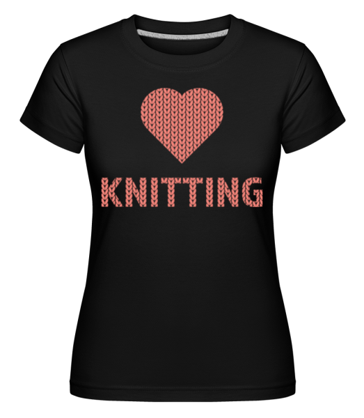 Love Knitting -  Shirtinator tričko pro dámy - Černá - Napřed