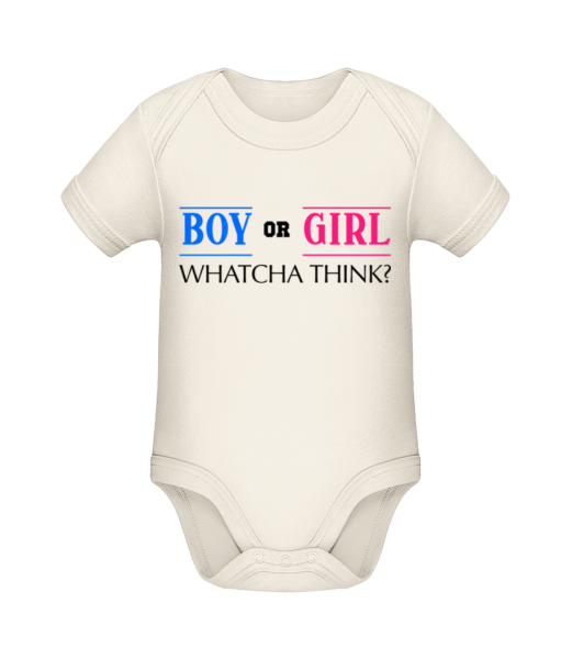 Chlapec nebo dívka - Whatcha Myslíš? - Bio body pro děti - Krémová - Napřed