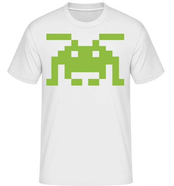pixel monster -  Shirtinator tričko pro pány - Bílá - Napřed