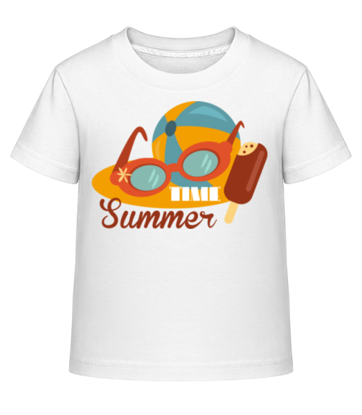 Summer Time Logo - Dĕtské Shirtinator tričko - Bílá - Napřed