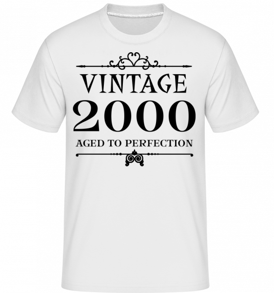 Vintage 2000 Perfection -  Shirtinator tričko pro pány - Bílá - Napřed