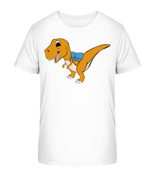 Roztomilý Dino se sáčkem - Detské Bio tričko Stanley Stella - Bílá - Napřed