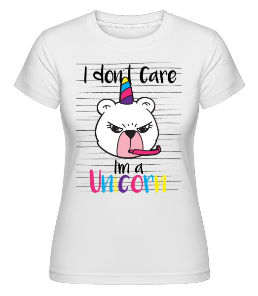 I Do not Care já jednorožce -  Shirtinator tričko pro dámy - Bílá - Napřed