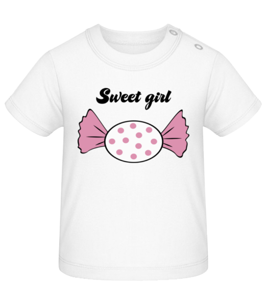 Sweet Girl - Bonbon - Tričko pro miminka - Bílá - Napřed