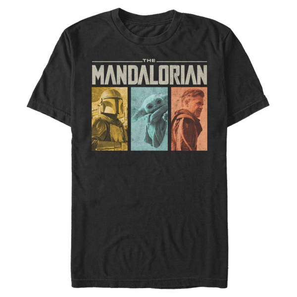 Star Wars - Mandalorian - Skupina MandoMon Epi Group - Pánské Tričko - Černá - Napřed