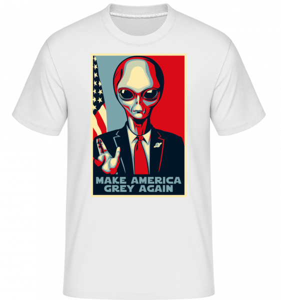 Make America Grey Again -  Shirtinator tričko pro pány - Bílá - Napřed