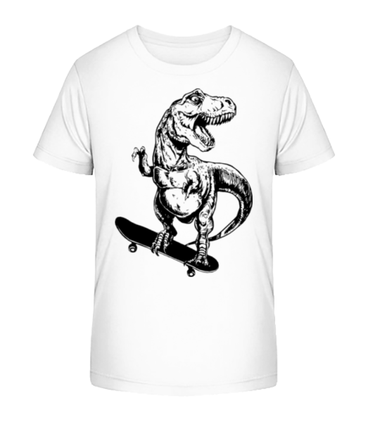 T-Rex bruslař - Detské Bio tričko Stanley Stella - Bílá - Napřed