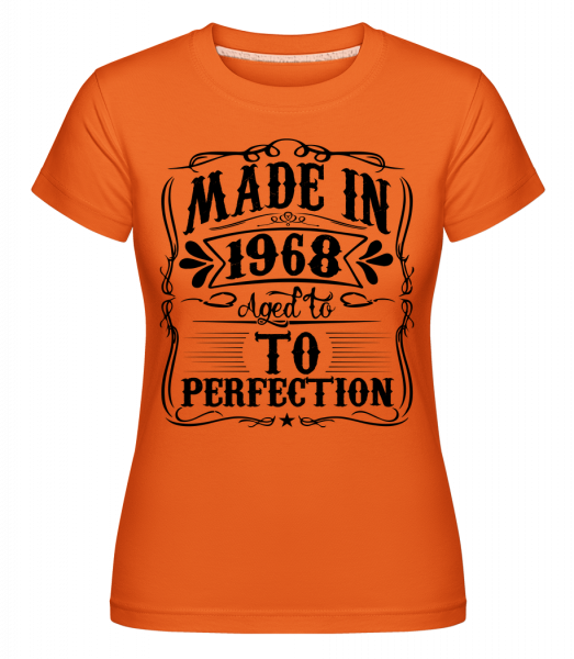 Vyrobený v roce 1970 -  Shirtinator tričko pro dámy - Oranžová - Napřed