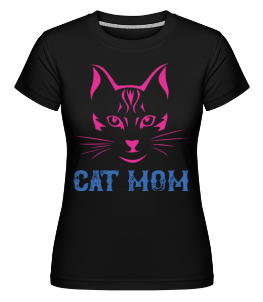 Cat Mom -  Shirtinator tričko pro dámy - Černá - Napřed