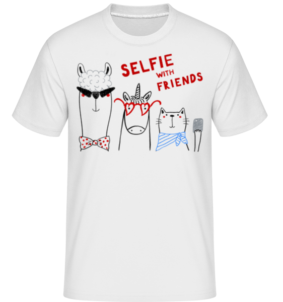 Chrliči s přáteli -  Shirtinator tričko pro pány - Bílá - Napřed