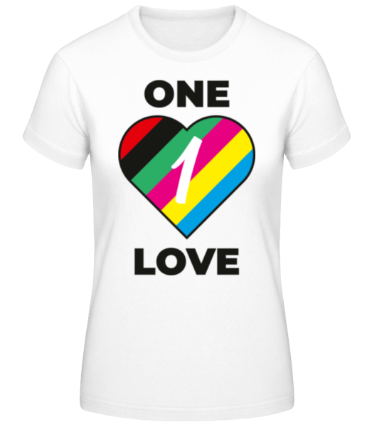One Love - Dámské basic tričko - Bílá - Napřed