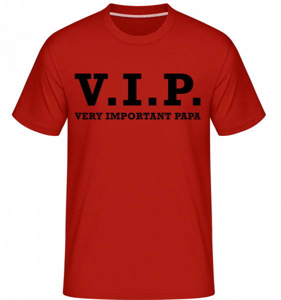 VIP PAPA -  Shirtinator tričko pro pány - Červená - Napřed