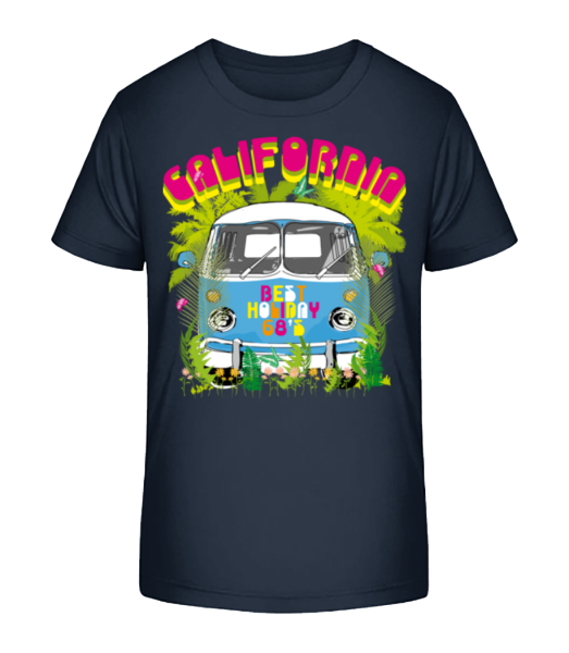 California Bus - Detské Bio tričko Stanley Stella - Namořnická modrá - Napřed