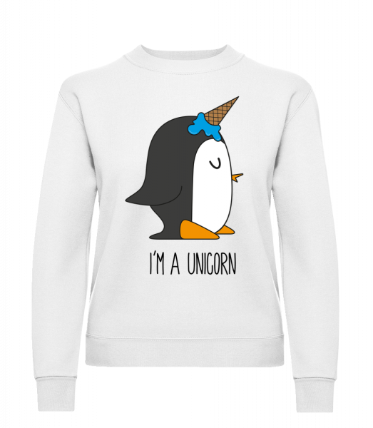 I'm A Unicorn Penguin - Klasická mikina pro dámy sg - Bílá - Napřed