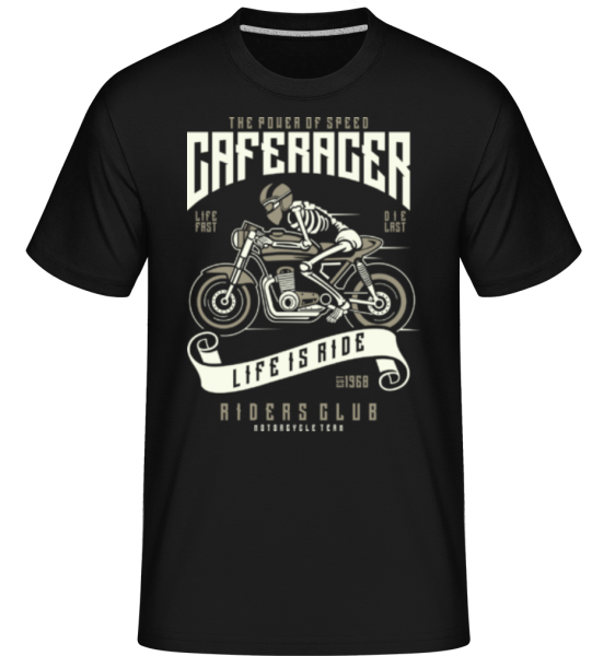 Speed Of Caferacer -  Shirtinator tričko pro pány - Černá - Napřed