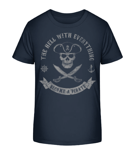 Staňte se pirátem - Detské Bio tričko Stanley Stella - Namořnická modrá - Napřed