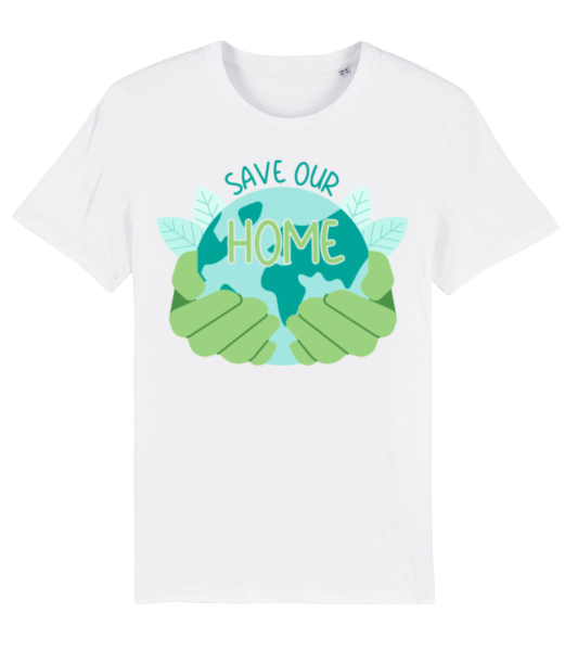 Save Our Home - Pánské bio tričko Stanley Stella - Bílá - Napřed