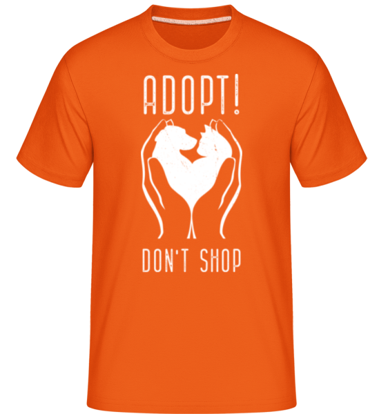 Adopt Dont Shop -  Shirtinator tričko pro pány - Oranžová - Napřed