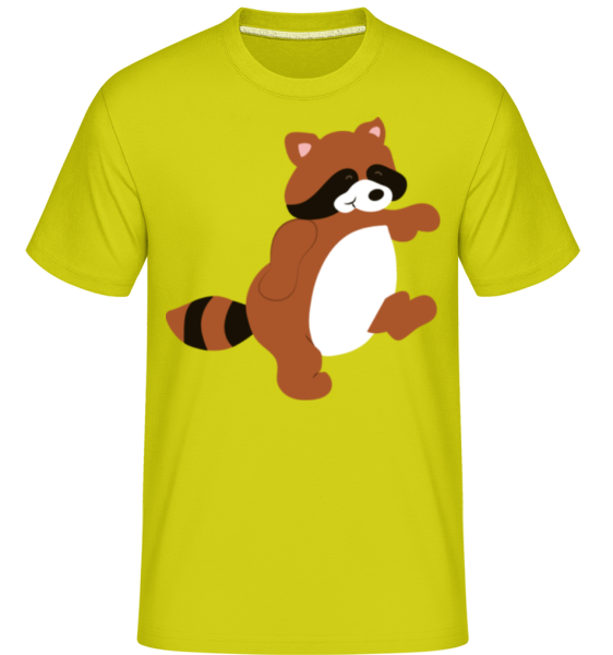 Děti Comic - Racoon -  Shirtinator tričko pro pány - Limetová - Napřed