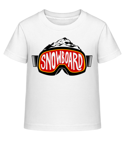 Snowboarding Logo - Dĕtské Shirtinator tričko - Bílá - Napřed