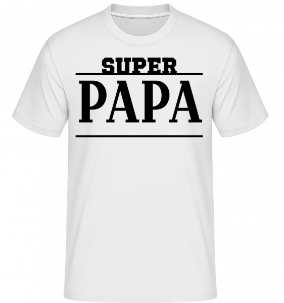 Super Papa -  Shirtinator tričko pro pány - Bílá - Napřed