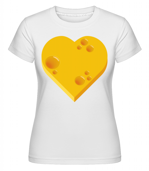 Cheese Heart -  Shirtinator tričko pro dámy - Bílá - Napřed