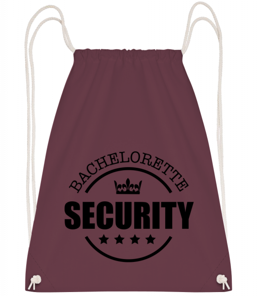 Bachelorette Security - Drawstring batoh se šňůrkami - Bordeaux - Napřed