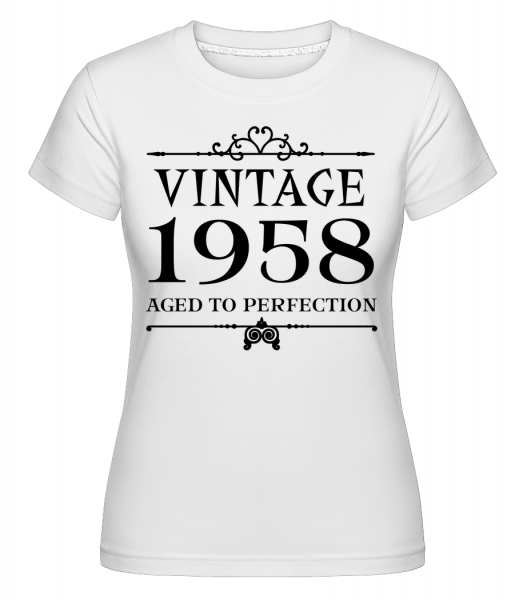 Vintage 1958 Perfection -  Shirtinator tričko pro dámy - Bílá - Napřed