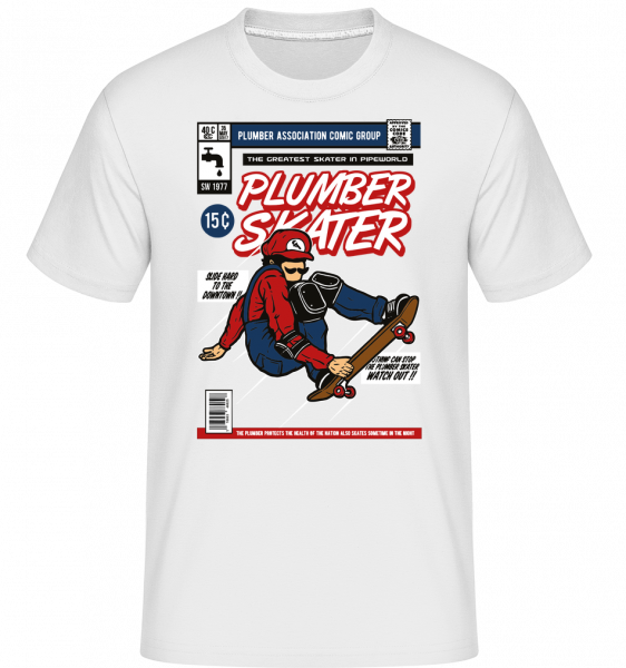 Plumber Skater -  Shirtinator tričko pro pány - Bílá - Napřed