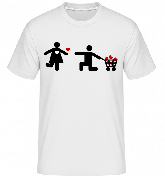 Woman And Man With Heart Logo -  Shirtinator tričko pro pány - Bílá - Napřed