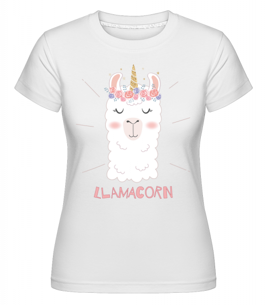 Lamacorn -  Shirtinator tričko pro dámy - Bílá - Napřed