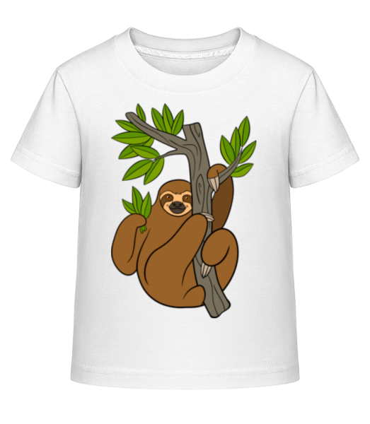 Lenost na stromě - Dĕtské Shirtinator tričko - Bílá - Napřed