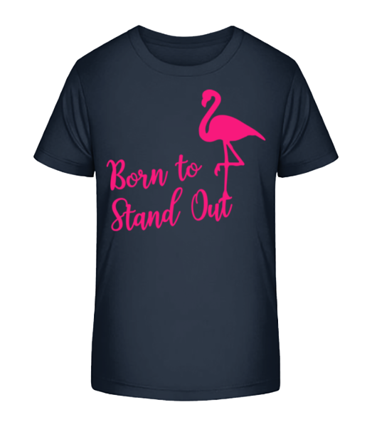 Flamingo Born vyniknout - Detské Bio tričko Stanley Stella - Namořnická modrá - Napřed