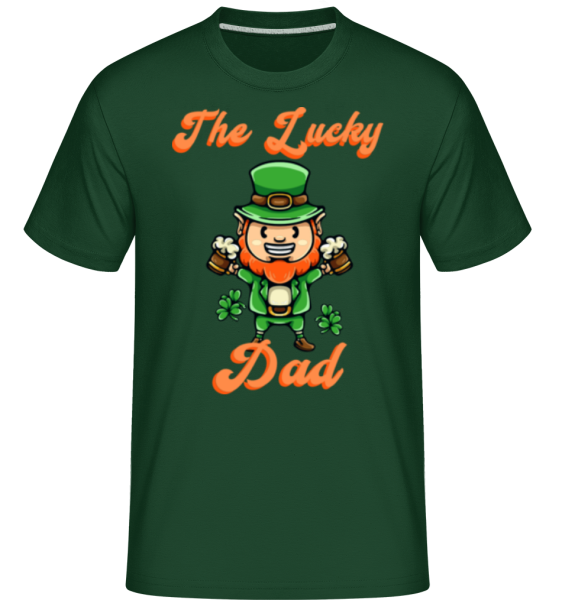 St Patrick's Day Lucky Dad -  Shirtinator tričko pro pány - Bottle green - Napřed