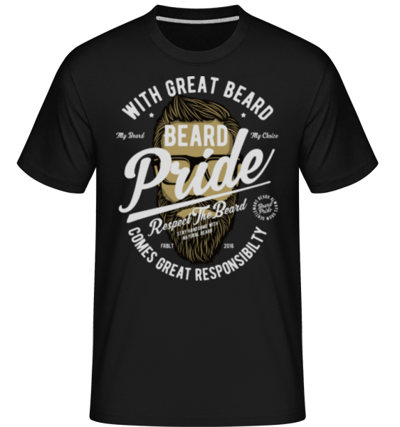 Beard Pride -  Shirtinator tričko pro pány - Černá - Napřed