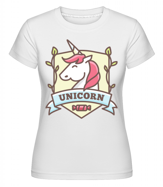 Unicorn Emblem -  Shirtinator tričko pro dámy - Bílá - Napřed