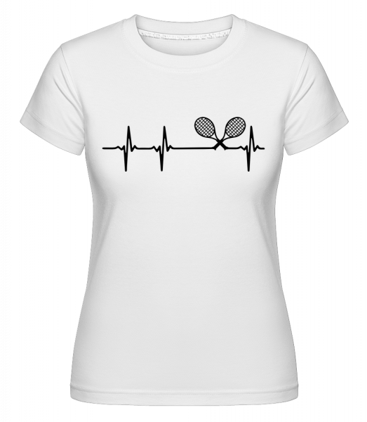 Heartbeat Tennis -  Shirtinator tričko pro dámy - Bílá - Napřed