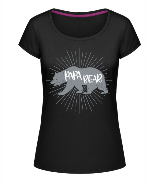 Papa Bear - Megan dámské tričko s kulatým výstřihem - černá - Napřed