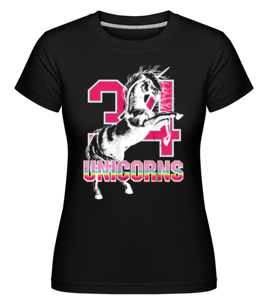 34 Unicorns -  Shirtinator tričko pro dámy - Černá - Napřed
