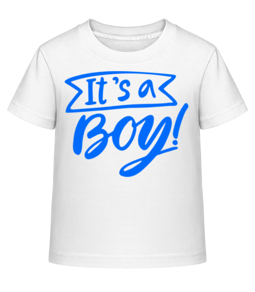 Je to kluk - Dĕtské Shirtinator tričko - Bílá - Napřed