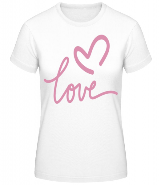 Love - Dámské basic tričko - Bílá - Napřed