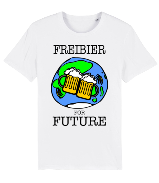 Freibier Pro budoucnost - Pánské bio tričko Stanley Stella - Bílá - Napřed
