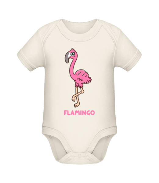 Comic Flamingo - Bio body pro děti - Krémová - Napřed