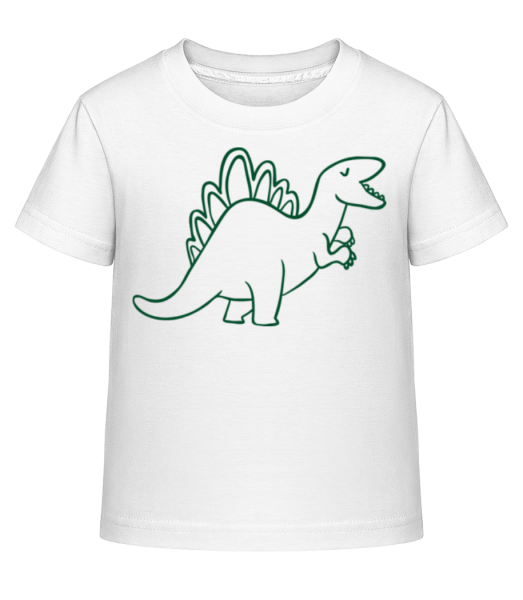 Dinosaur Kids Green - Dĕtské Shirtinator tričko - Bílá - Napřed