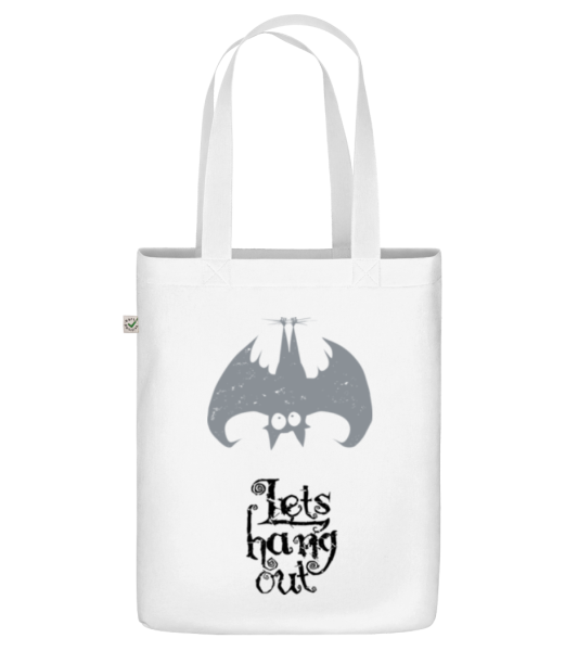 Pojďme Hang Out Bat - Organická taška - Bílá - Napřed