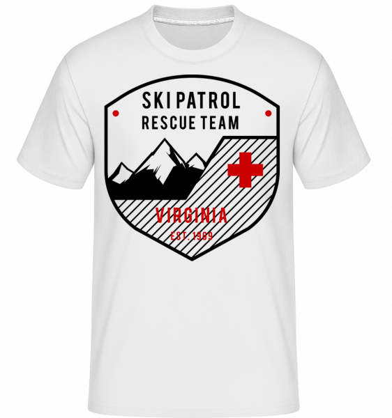 Ski Patrol Sign -  Shirtinator tričko pro pány - Bílá - Napřed