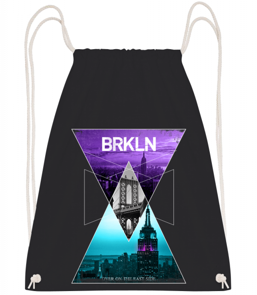 Brooklyn - Drawstring batoh se šňůrkami - Černá - Napřed