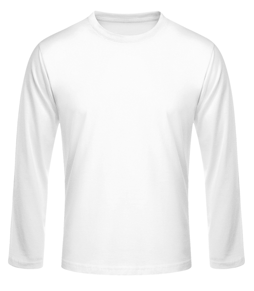 Pánské tričko s dlouhým rukávem basic - Bílá - Napřed