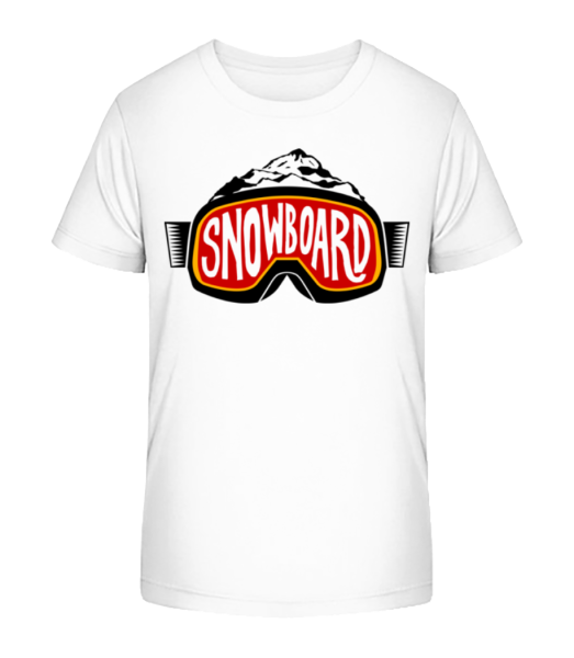 Snowboarding Logo - Detské Bio tričko Stanley Stella - Bílá - Napřed
